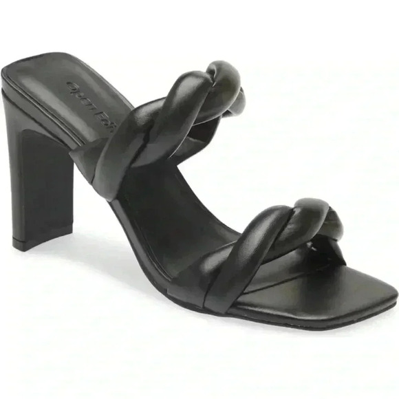 ❤️Open Edit Remmy Twist Heeled Summer Sandal Black size 4.5 - Picture 1 of 5